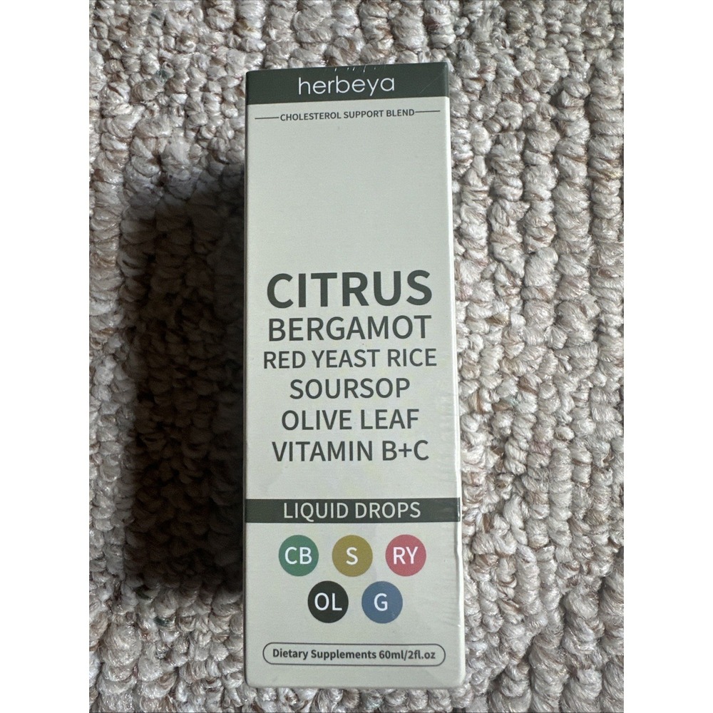 1 Sealed Citrus Bergamot Soursop Olive Leaf Liquid Drops 60ML 2OZ